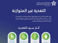 تجمع الرياض الصحي الثاني : أضرار التغذية غير المتوازنة خطيرة