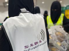 فريق صدى التطوع الإعلامي في مكة المكرمة، ينفذ مبادرة تغليف وجبات إفطار الصائمين.