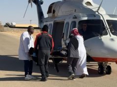 الإسعاف الجوي بالجوف ينقل حالة سكتة دماغية من مركز عذفاء خلال 15 دقيقة