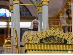 الدكتور عبدالباري بن عواض الثبيتي يؤم المصلين لصلاة الجمعة بالمسجد المسجد النبوي الشريف