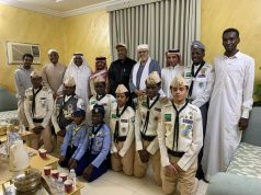 في الإفطار السنوي لكشافة شباب مكة تدشين فرقة عباس حداوي يرحمه الله