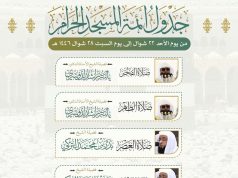 الشؤون الدينية توضح جدول الأئمة في الحرمين الشريفين للفترة من ٢٢ إلى ٢٨ شوال 1446هـ