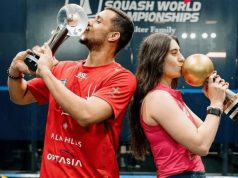 رقم قياسي للشربيني وإنجاز لعسل في بطولة العالم للإسكواش