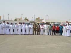 بيئة الجموم تنفذ فرضية لحادثة سقوط شخص في بئر وانقاذه