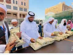 الشؤون الدينية بالمسجد النبوي تستقبل طلائع الحجاج بالترحيب والهدايا