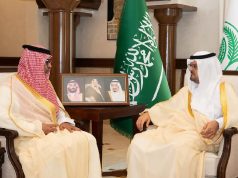 نائب أمير منطقة مكة المكرمة يلتقي في مقر الإمارة بجدة مدير عام المركز الوطني للرقابة على الالتزام البيئي