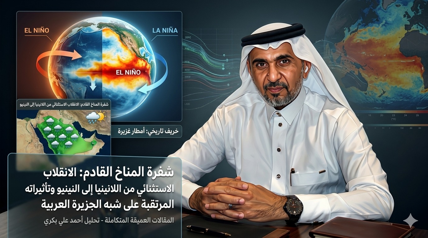 شفرة المناخ القادم: الانقلاب الاستثنائي من اللانينيا إلى النينيو وتأثيراته العميقة على شبه الجزيرة العربية والعالم