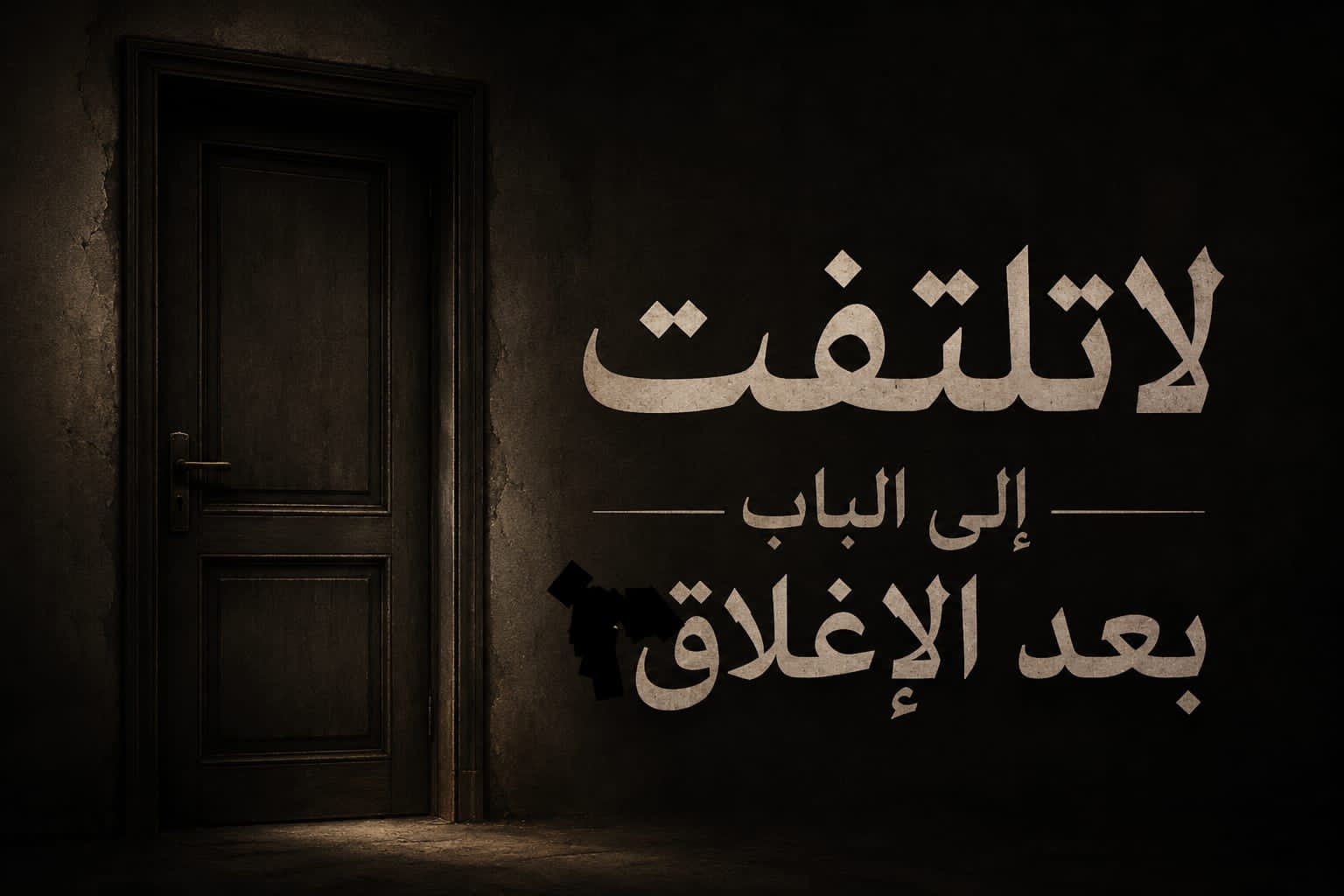 لا تلتفت إلى الباب بعد الإغلاق