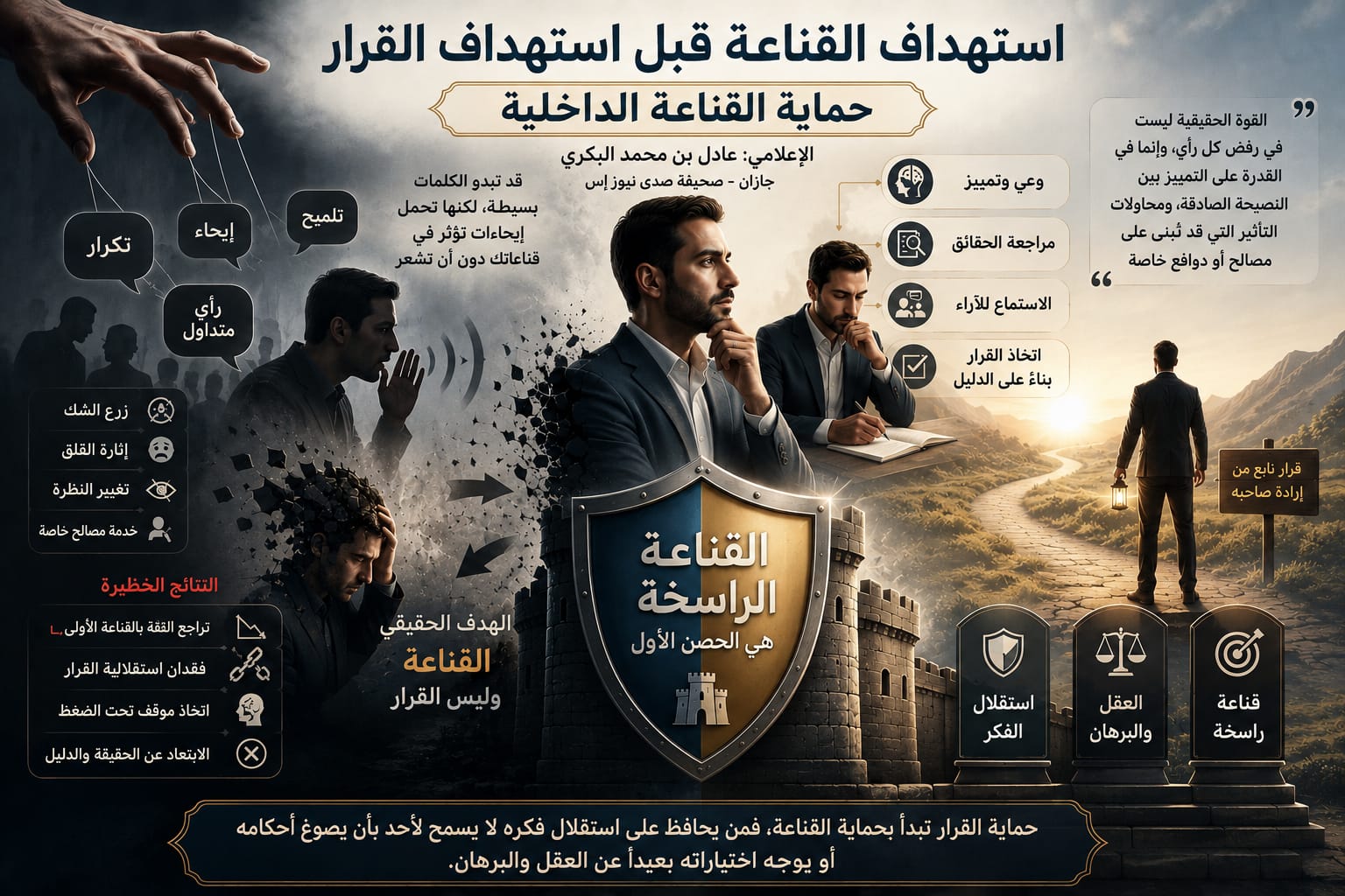 استهداف القناعة قبل استهداف القرار (حماية القناعة الداخلية)