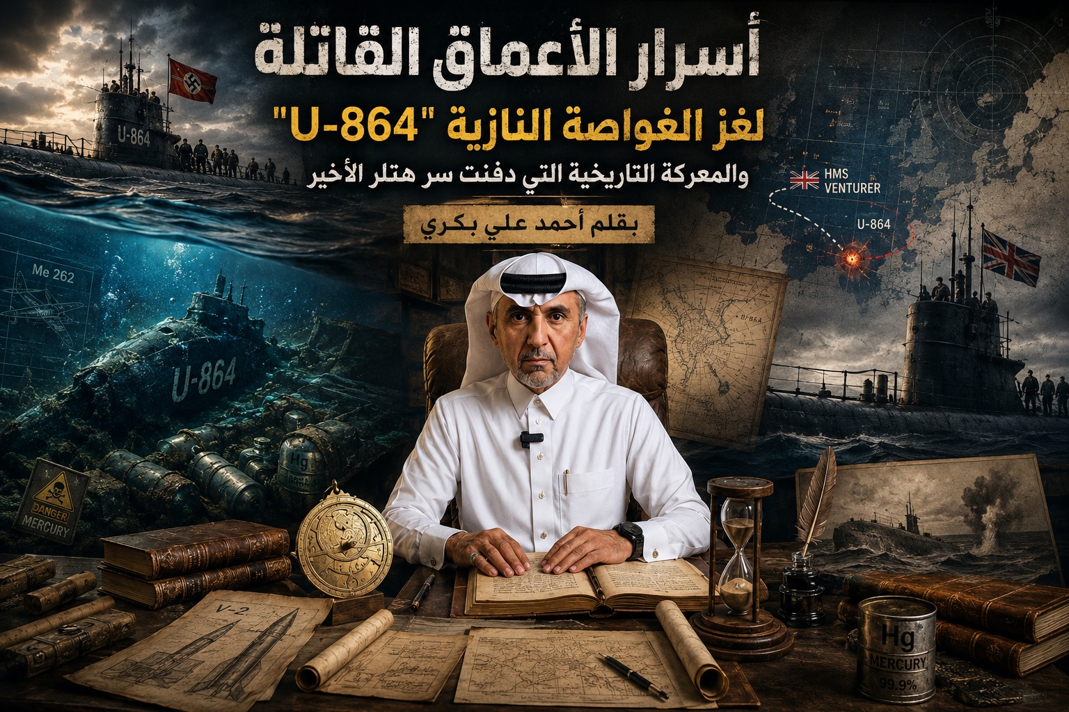 أسرار الأعماق القاتلة: لغز الغواصة النازية “U-864” والمعركة التاريخية التي دفنت سر هتلر الأخير