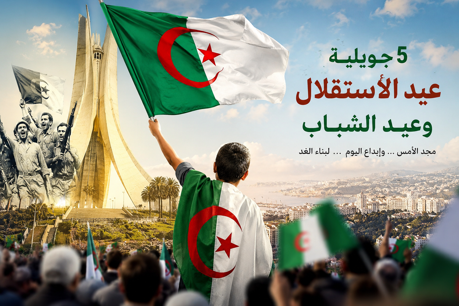 الجزائر في عيد الاستقلال والشباب… حين يلتقي مجد الأمس برهان الغد