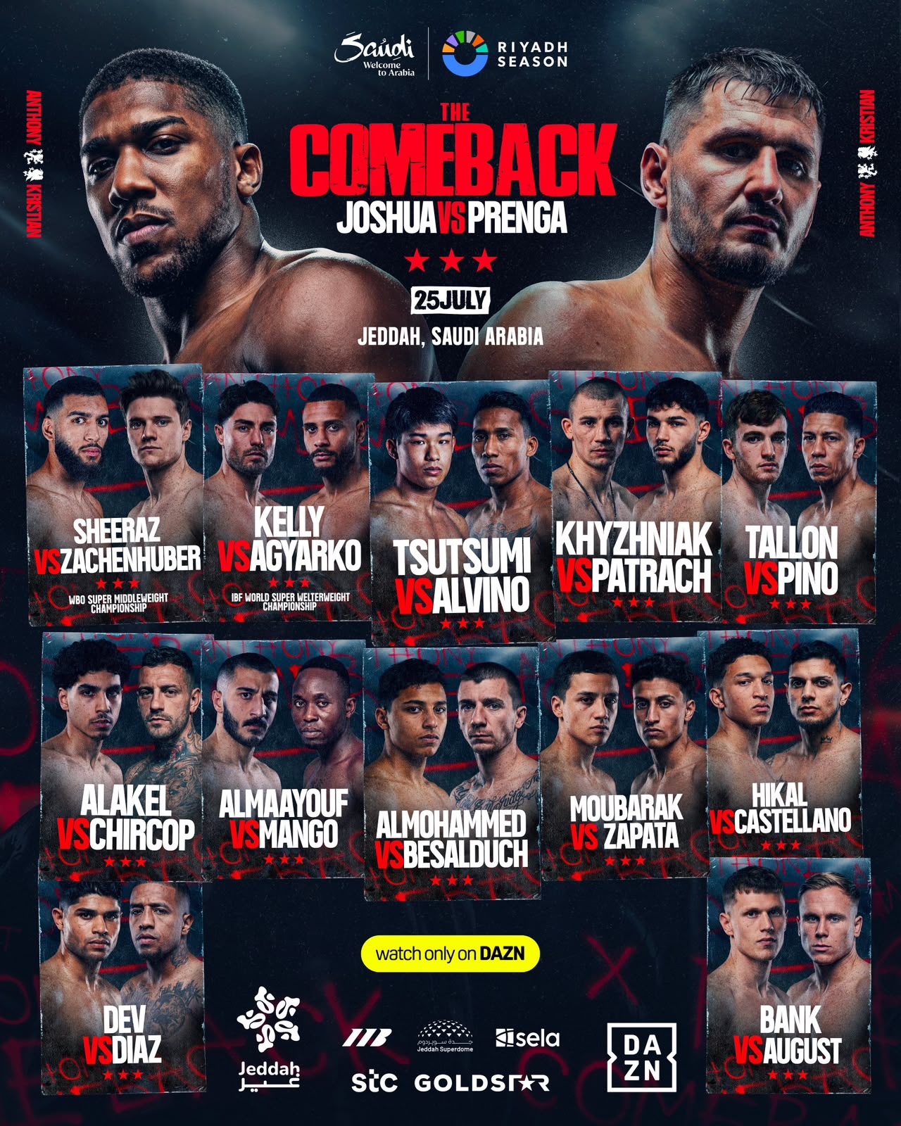 جوشوا يعود من جدة.. وتركي آل الشيخ يكشف عن أقوى بطاقات «The Comeback»