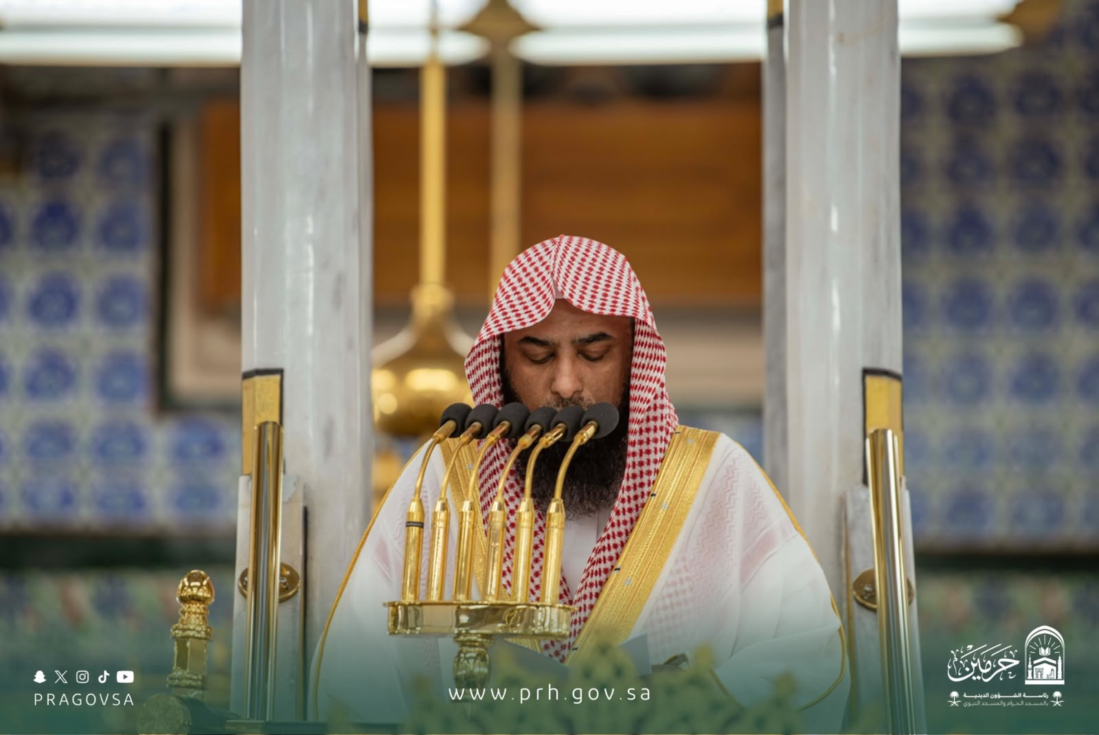 الشيخ صلاح البدير يؤم المصلين لصلاة الجمعة بالمسجد النبوي الشريف : مُذكّرًا بالرجوع إلى يوم القيامة
