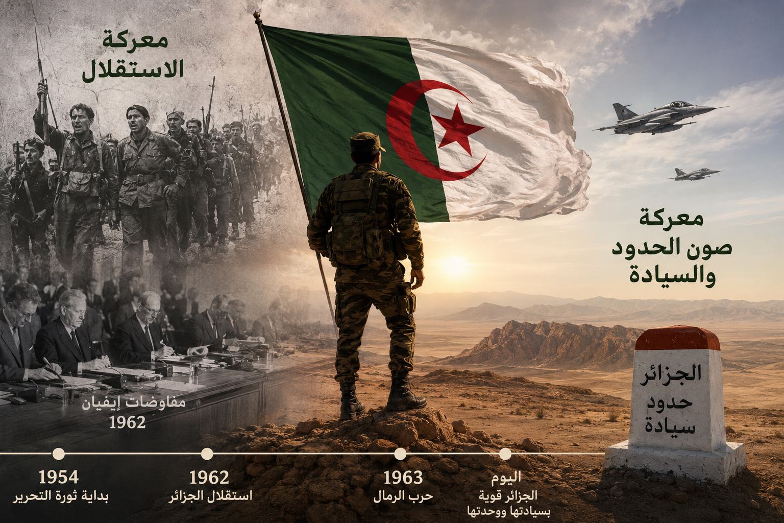 الجزائر.. من معركة الاستقلال إلى معركة صون الحدود والسيادة