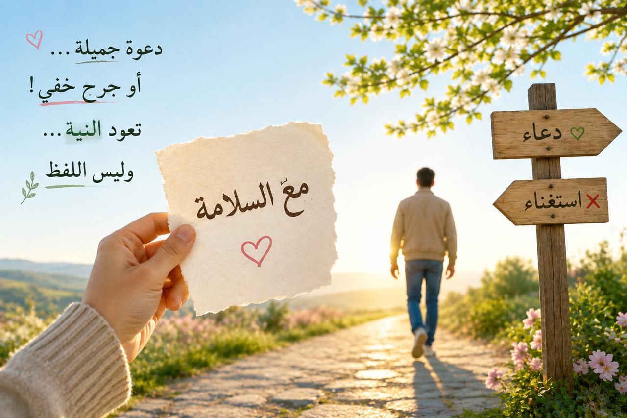 مع السلامة.. بين الدعاء والاستغناء