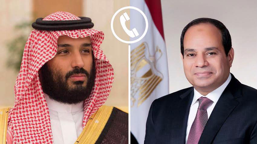 السيسي يتلقى اتصالًا هاتفيًا من الأمير محمد بن سلمان تناولا خلاله القضايا الإقليمية والدولية