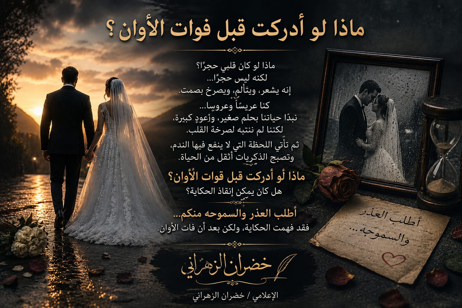 عريسٌ وعروس… حين جاء الاعتذار بعد فوات الأوان
