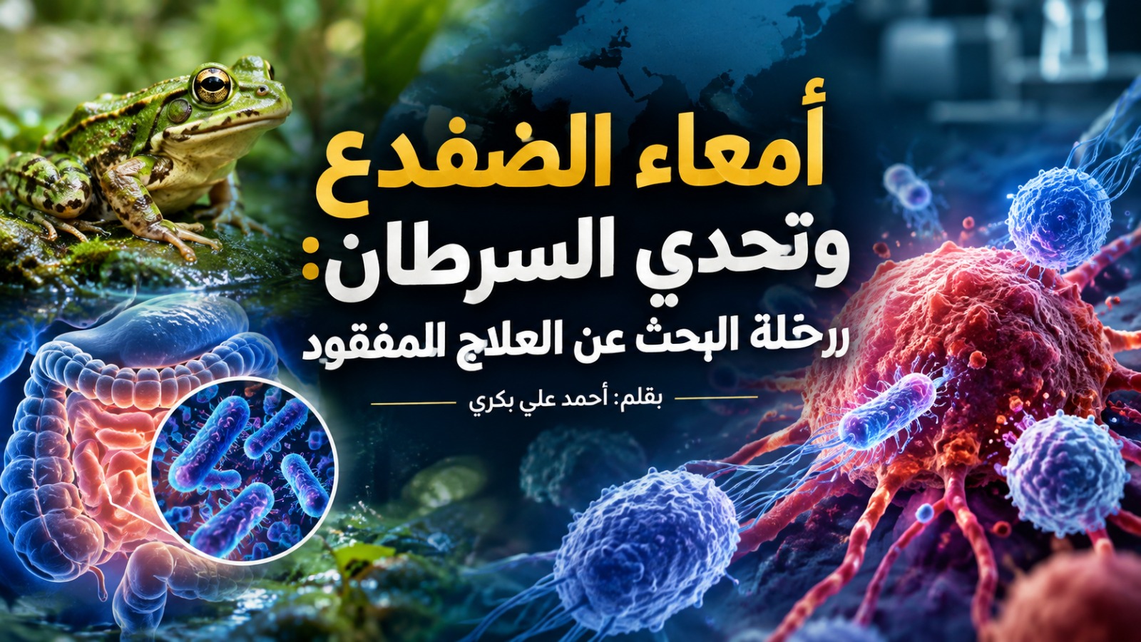 أمعاء الضفدع وتحدي السرطان: رحلة البحث عن العلاج المفقود