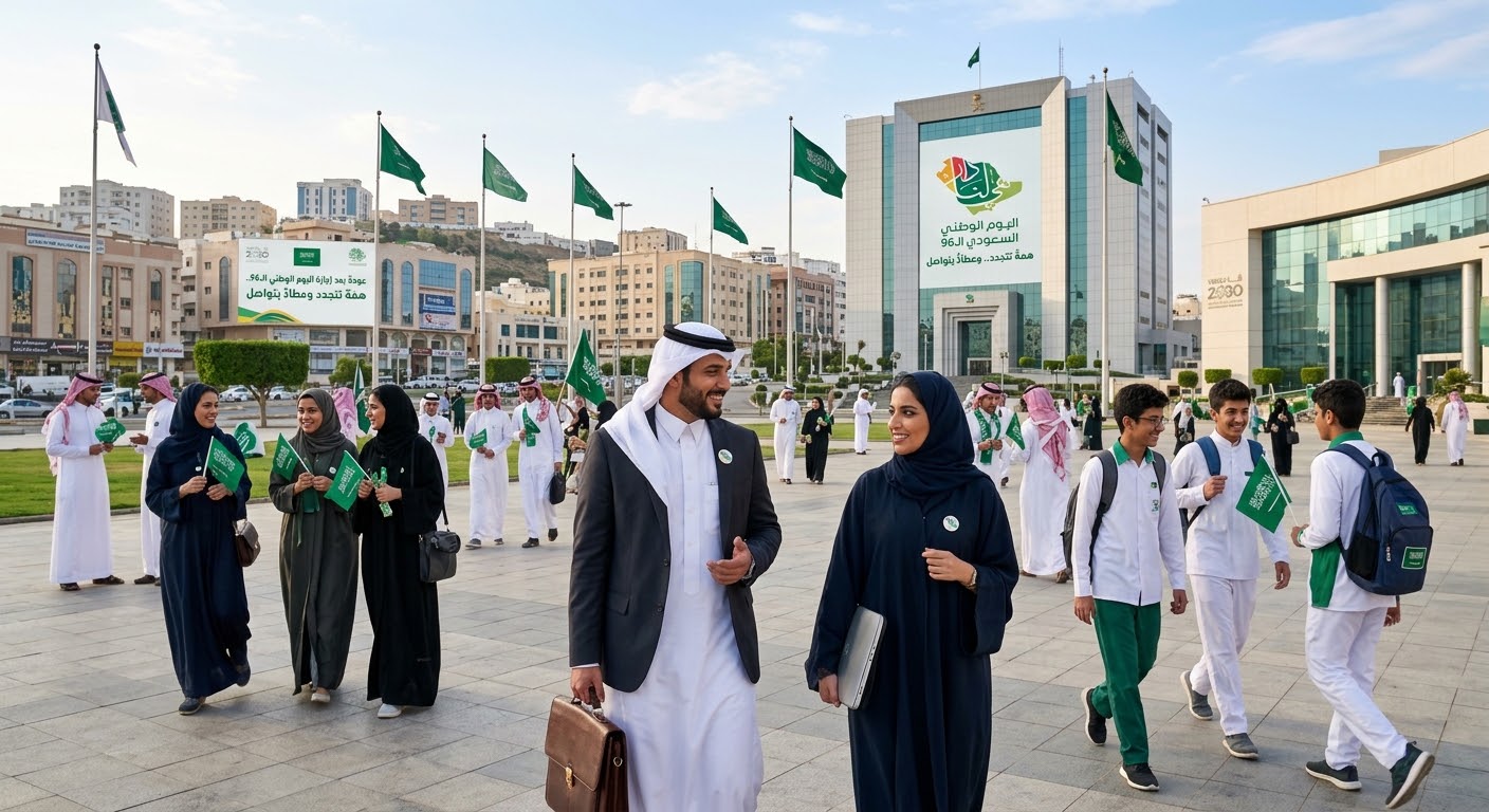 عودةٌ بعد إجازة اليوم الوطني السعودي الـ96.. همةٌ تتجدد وعطاءٌ يتواصل