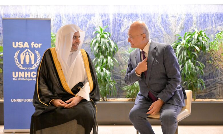 الأمين العام لرابطة العالم الإسلامي يلقي الكلمة الافتتاحية لفعالية مفوَّضية شؤون اللاجئين للدورة “٨١” للجمعية العامّة بالأمم المتحدة 