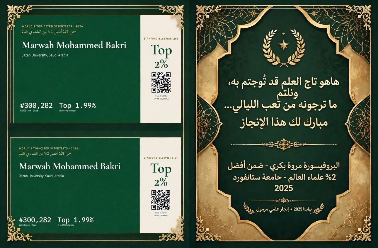مروة البكري العقيلي.. فخر الأسرة وجازان والوطن